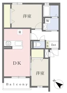 Muu.朽網駅北【106号室】の間取り