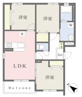 Muu.朽網駅北【108号室】の間取り