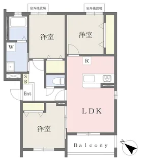 Muu.朽網駅北【201号室】の間取り