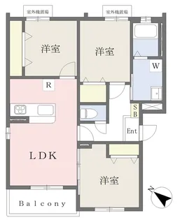 Muu.朽網駅北【208号室】の間取り