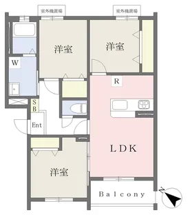 Muu.朽網駅北【307号室】の間取り