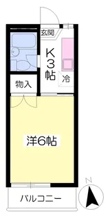 POPOLO宮西【102号室】の間取り
