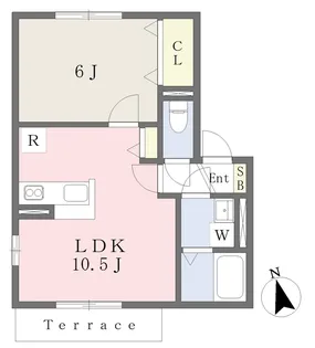 L’s studio 長町南【102号室】の間取り