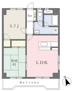 ハイライズ泉中央【505号室】の間取り