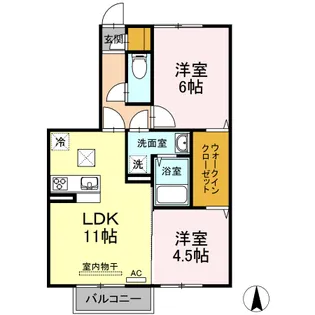 レスポワール B棟【103号室】の間取り
