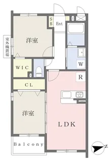 プロスペレ浜町【408号室】の間取り