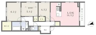 フェリシティ荒井【306号室】の間取り