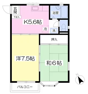 ヒルズイースト【203号室】の間取り