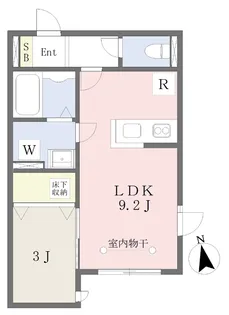ピノクレール【101号室】の間取り