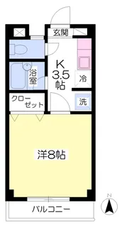 Alcazar Dogo【402号室】の間取り