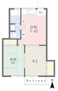 ワタナベハイツ【202号室】の間取り
