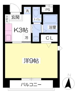 ラプンテ鉄砲町【401号室】の間取り