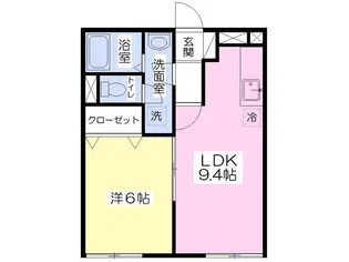 パレットハイツ麻生【202号室】の間取り