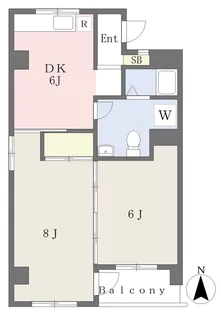 オックスフォードサーカス松山IC Ⅰ【401号室】の間取り