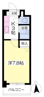 カーザ・ビアンカ道後【302号室】の間取り