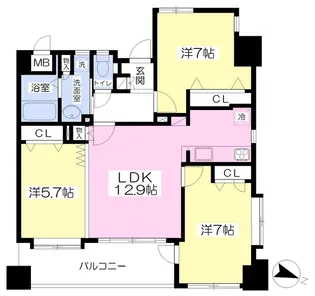 3LDKの間取り画像