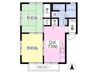 レジデンス・フリーウェイ【201号室】の間取り