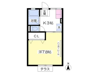 シティハイムジュネス【102号室】の間取り