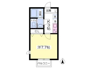 ドマーニ東大宮【201号室】の間取り