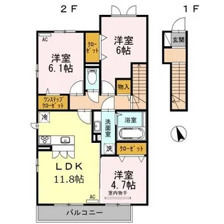 3LDKの間取り画像