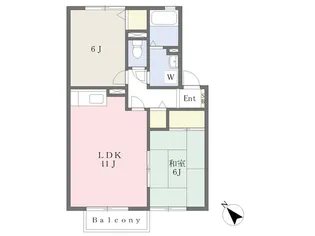 セジュール湖北Ⅱ【202号室】の間取り