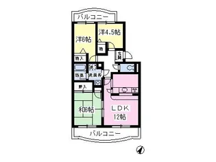 ロイヤルパレス柏【302号室】の間取り