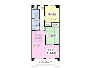 クレール【305号室】の間取り