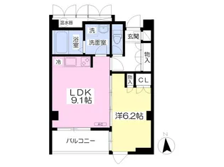 ヤマカビル【403号室】の間取り