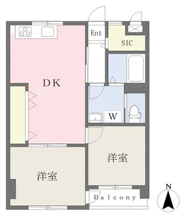 オックスフォードサーカス松山IC Ⅱ【246号室】の間取り