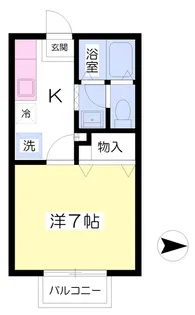 メゾンゼルコヴァ【102号室】の間取り