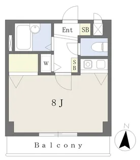 エスポワール松山【203号室】の間取り