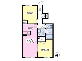 メゾン シャルマン【102号室】の間取り