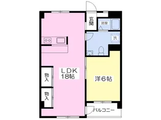 オックスフォードサーカス松山IC Ⅱ【256号室】の間取り