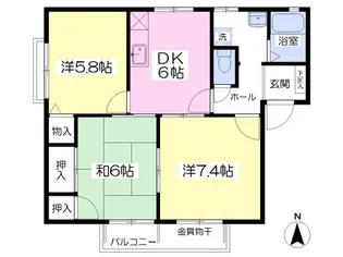 ディアス梶川B棟【201号室】の間取り