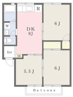 古川西ハイツA棟【203号室】の間取り