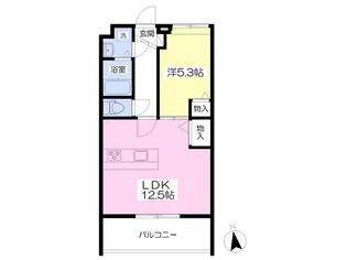 ロイヤルグレイス【103号室】の間取り