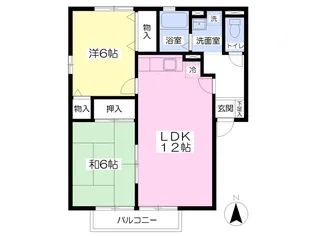 グレイスコートB棟【101号室】の間取り