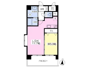 IL MARE【403号室】の間取り