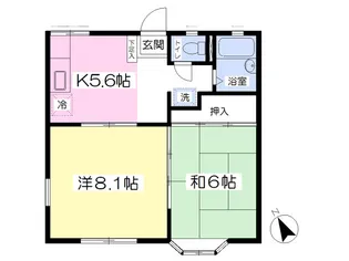 ヒルズイースト【101号室】の間取り