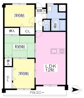 サンヒルズ筒井【305号室】の間取り