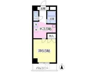 ジュネス北千種【502号室】の間取り