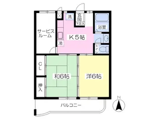 ファミリーハイツ【202号室】の間取り
