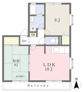 クレストパレスC【201号室】の間取り