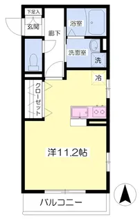 クレール【301号室】の間取り