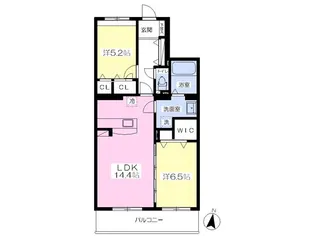 エスポワールⅠ【202号室】の間取り