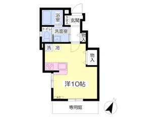 ルミエール鳩ヶ谷【101号室】の間取り