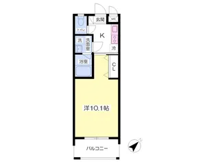 グランパパス柏中央【107号室】の間取り