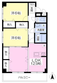 セニデコ・プロヴァンス【305号室】の間取り