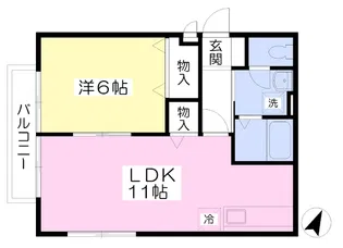 ディアハイム古三津【202号室】の間取り
