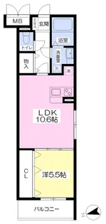 MISTRAL北条口【305号室】の間取り